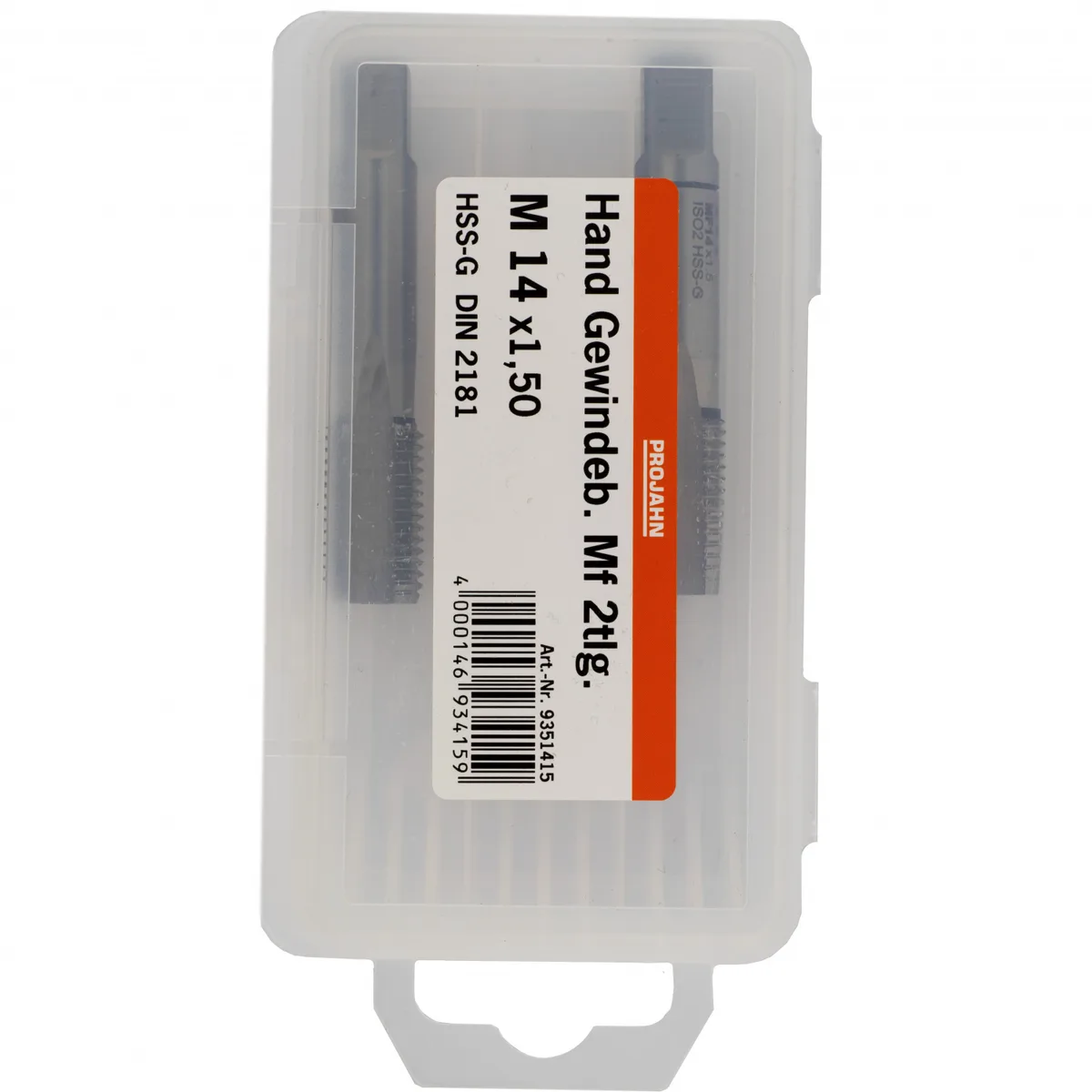 9351415 Метчики ручные Mf14x1,5, HSS, DIN 352, 6H, комплект из 2 штук