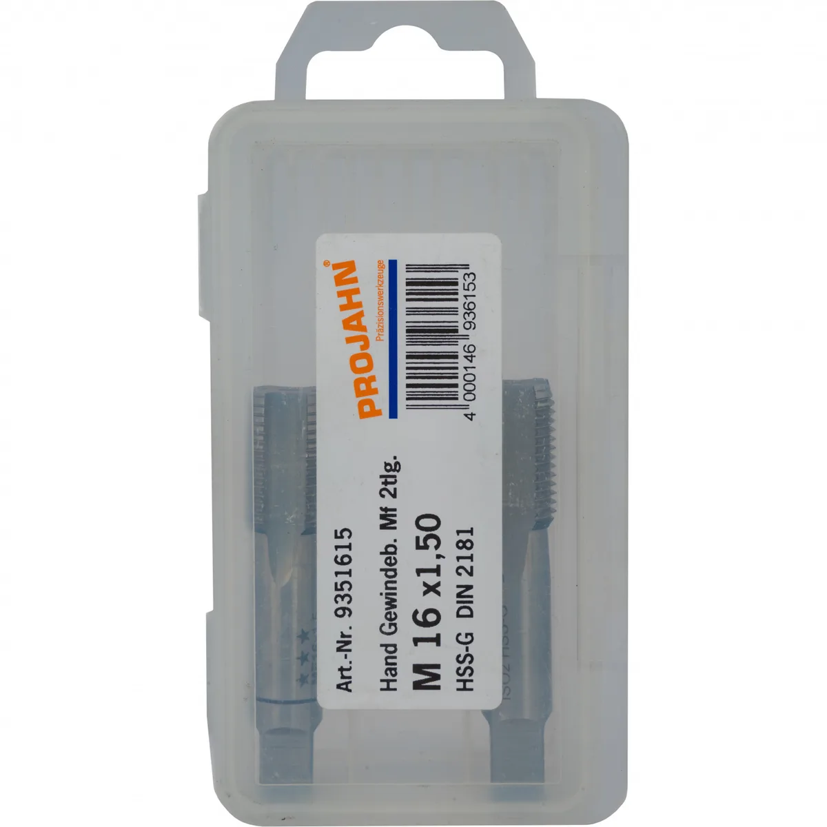9351615 Метчики ручные Mf16x1,5, HSS, DIN 352, 6H, комплект из 2 штук