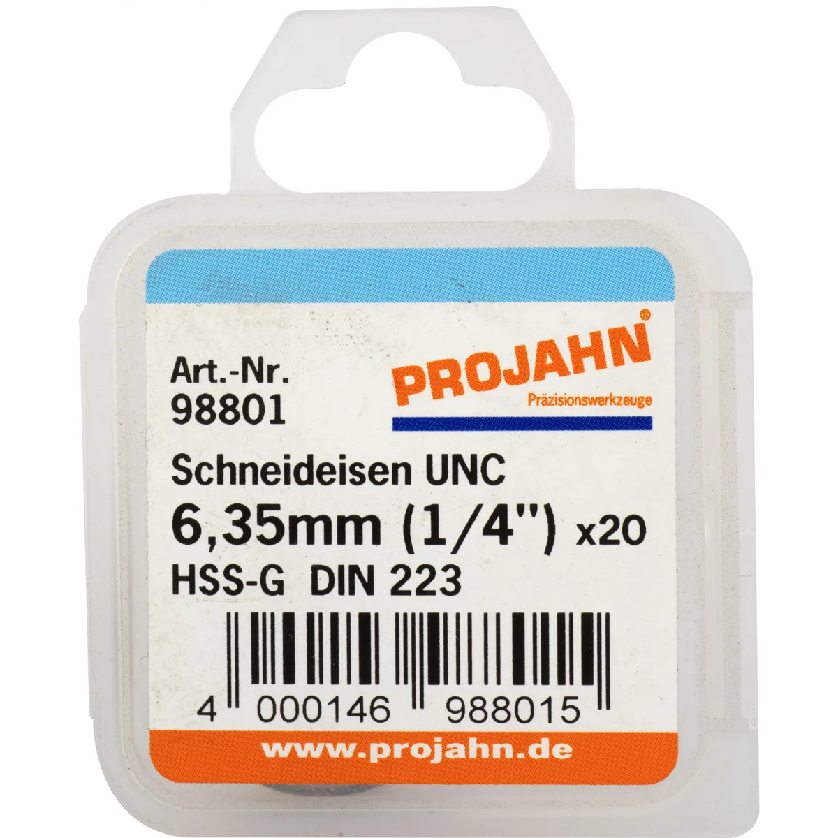 98801 Плашка UNC 1/4-20, HSS-G, DIN EN 22568, 2A, 20x7