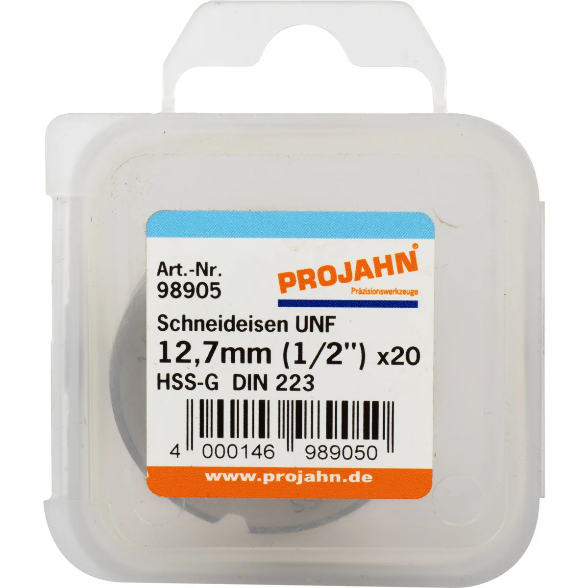 98905 Плашка UNF 1/2-20, HSS-G, DIN EN 22568, 2A, 38x10