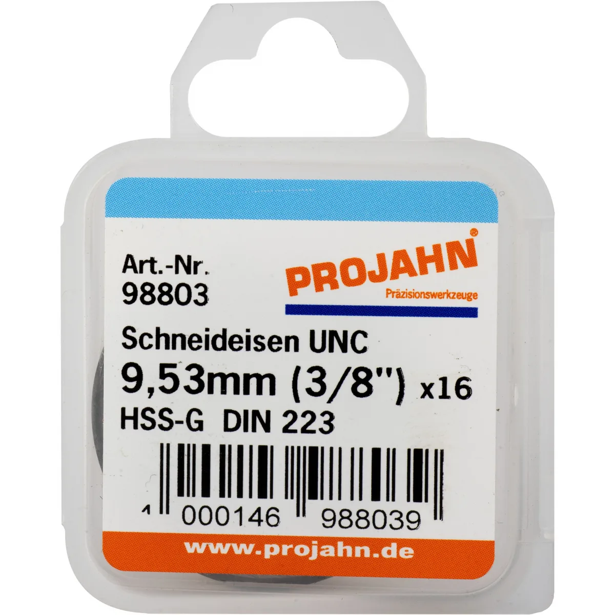 98803 Плашка UNC 3/8-16, HSS-G, DIN EN 22568, 2A, 30x11