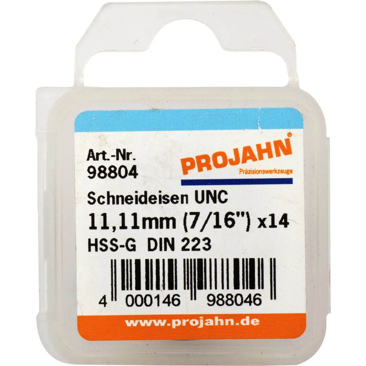 98804 Плашка UNC 7/16-14, HSS-G, DIN EN 22568, 2A, 30x11