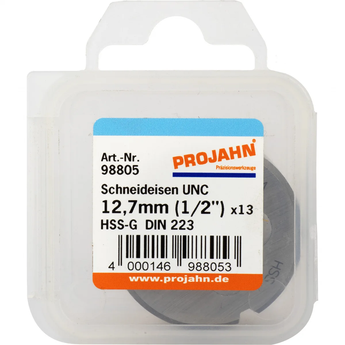 98805 Плашка UNC 1/2-13, HSS-G, DIN EN 22568, 2A, 38x14
