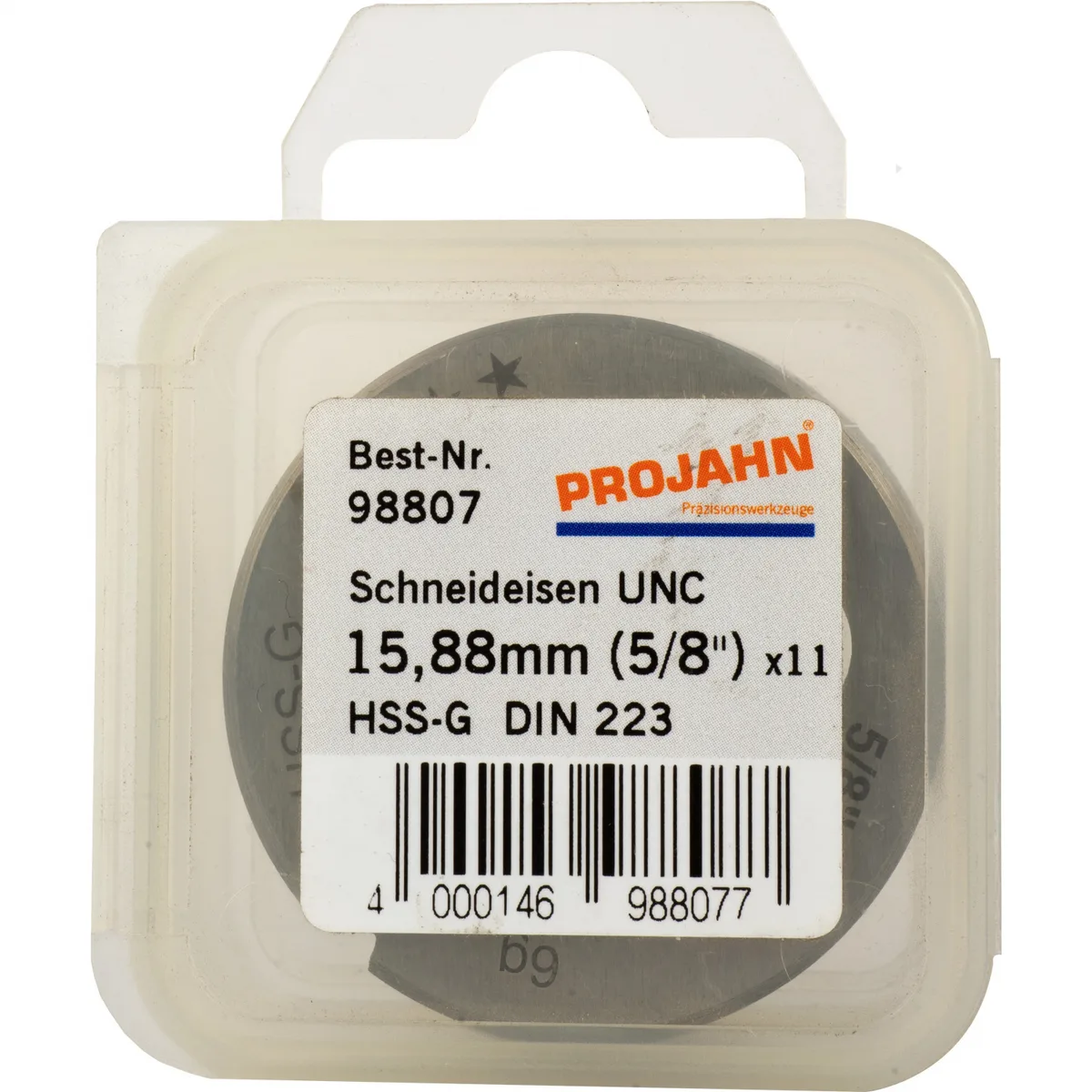 98807 Плашка UNC 5/8-11, HSS-G, DIN EN 22568, 2A, 45x18
