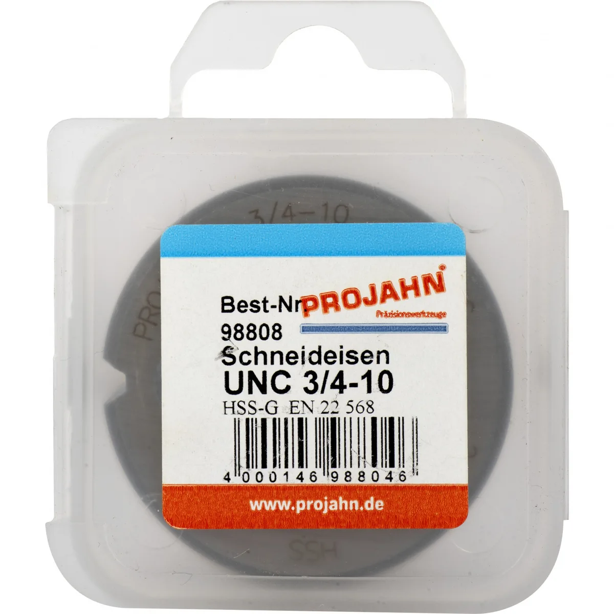 98808 Плашка UNC 3/4-10, HSS-G, DIN EN 22568, 2A, 45x18
