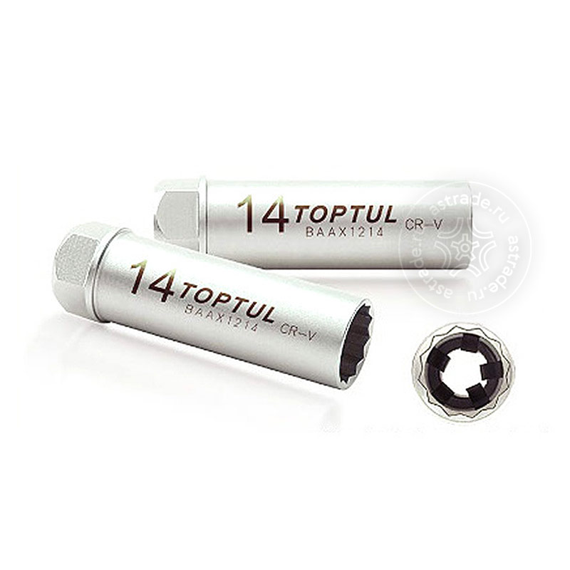 Головка свечная 3/8" 14мм TOPTUL