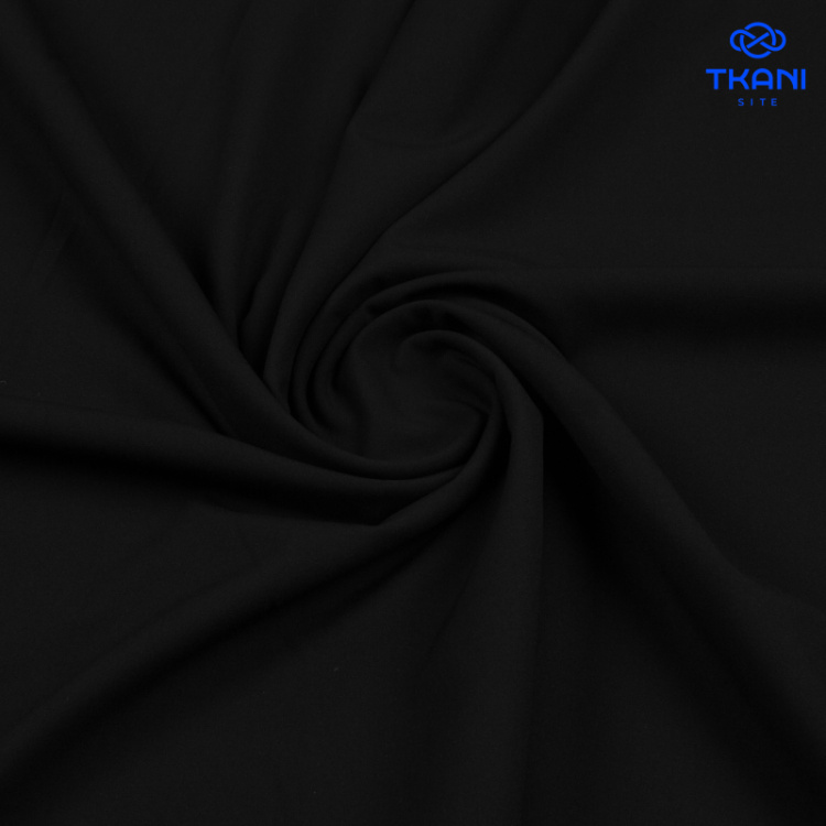 1526. Костюмная поливискоза. Черный.