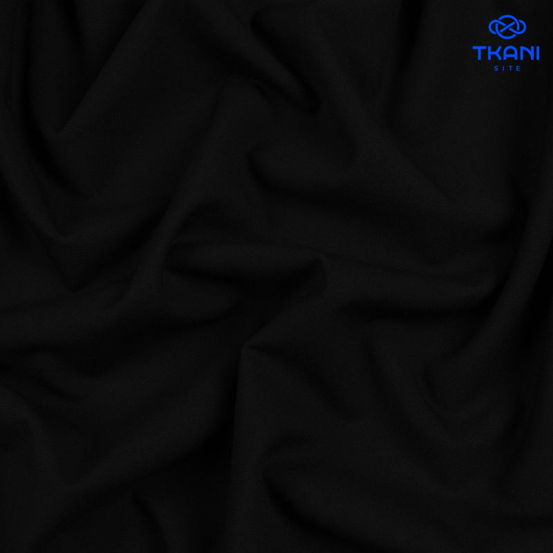 1526. Костюмная поливискоза. Черный.