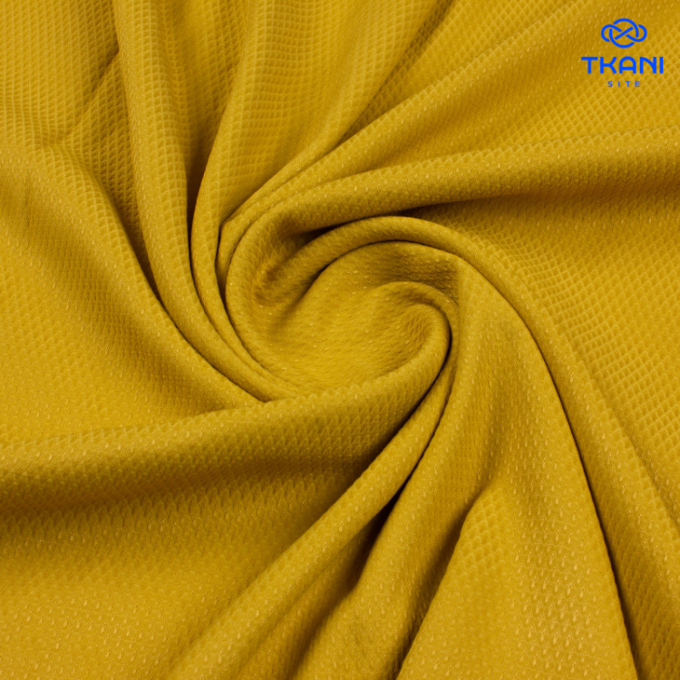 1532. Костюмно-плательный жаккард. Желтый жасмин.