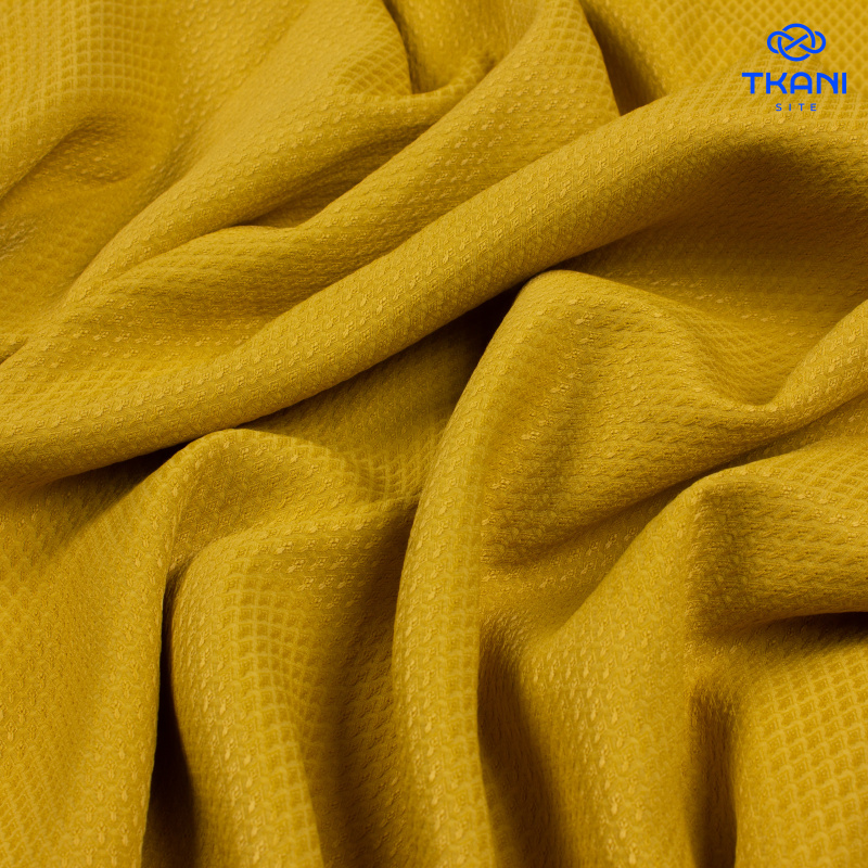 1532. Костюмно-плательный жаккард. Желтый жасмин.