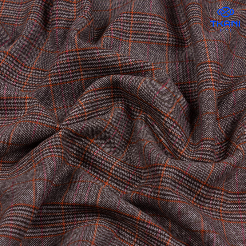 1557. Костюмная поливискоза. В клетку.