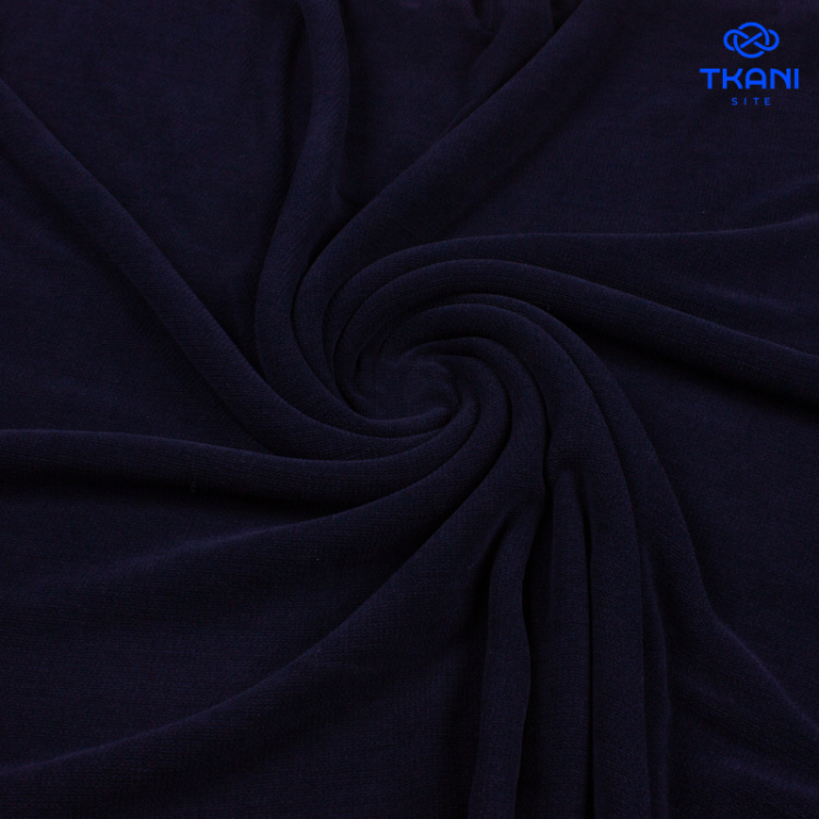 1564. Трикотажное полотно. Шенил. Темно-синий.