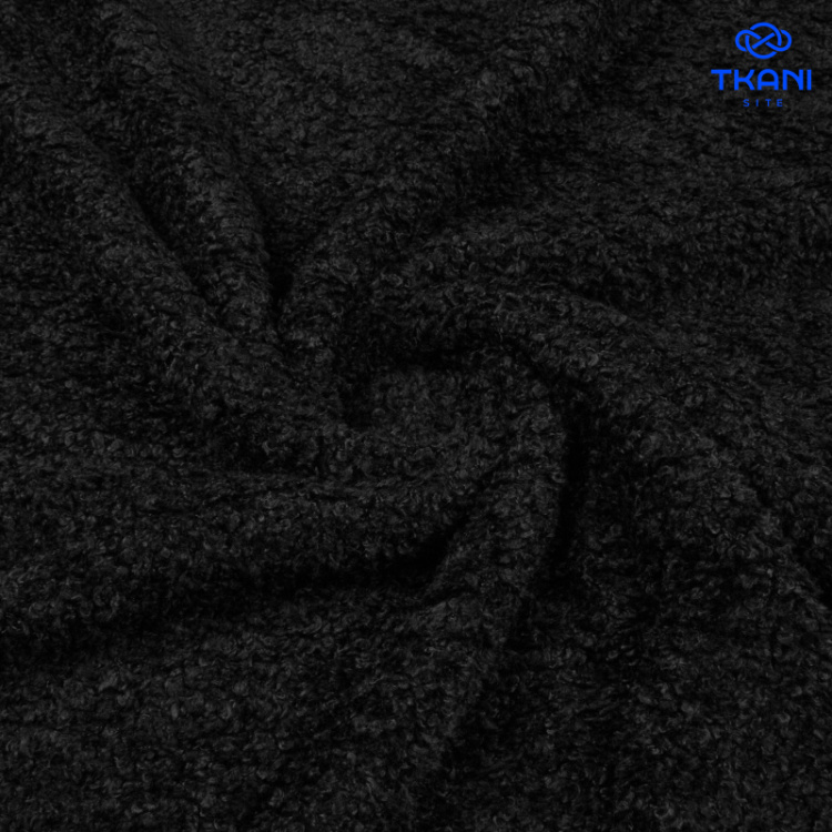 2406. Искусственный мех. Шерпа. Черный