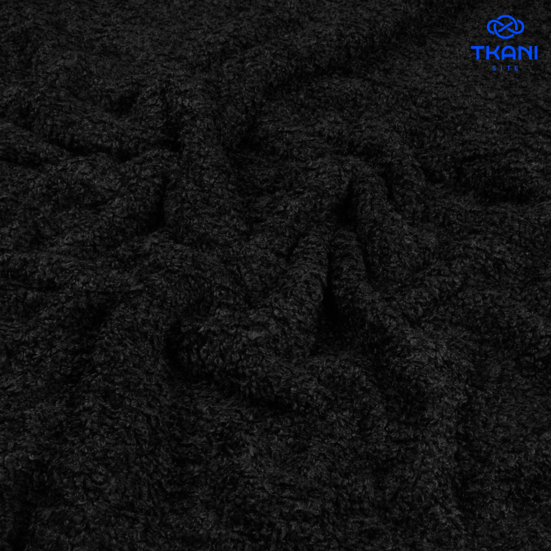 2406. Искусственный мех. Шерпа. Черный