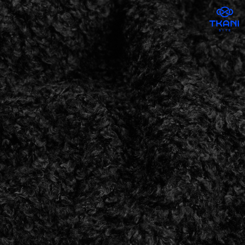 2406. Искусственный мех. Шерпа. Черный