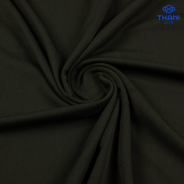 1572. Костюмная поливискоза. Темный хаки.