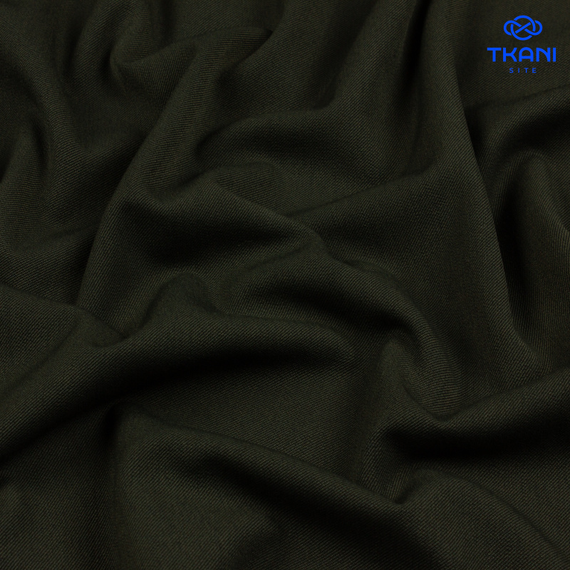 1572. Костюмная поливискоза. Темный хаки.