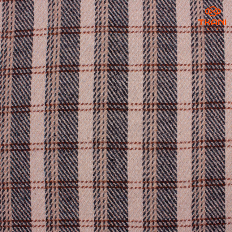 1608. Костюмный жаккард. В клетку. - фото 1