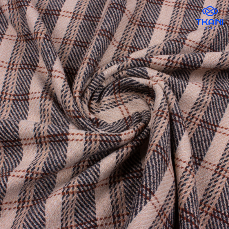 1608. Костюмный жаккард. В клетку. от Tkani.site