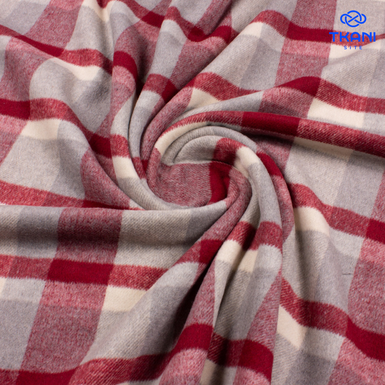 1610. Костюмная фланель в клетку. - фото 1