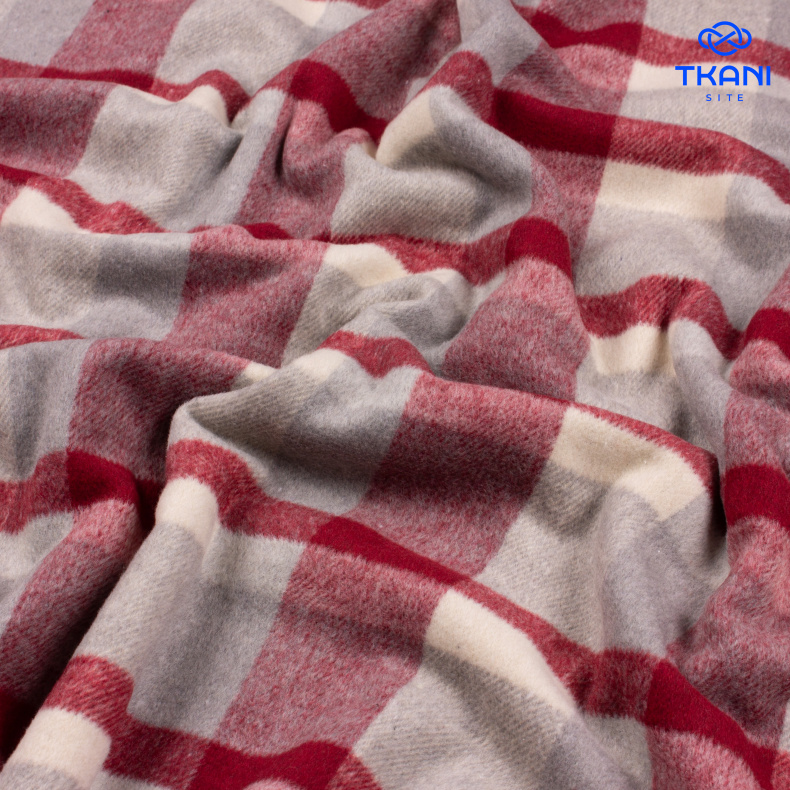 1610. Костюмная фланель в клетку. от Tkani.site