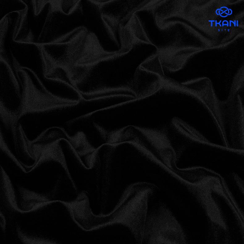 1616. Бархат. Черный. от Tkani.site