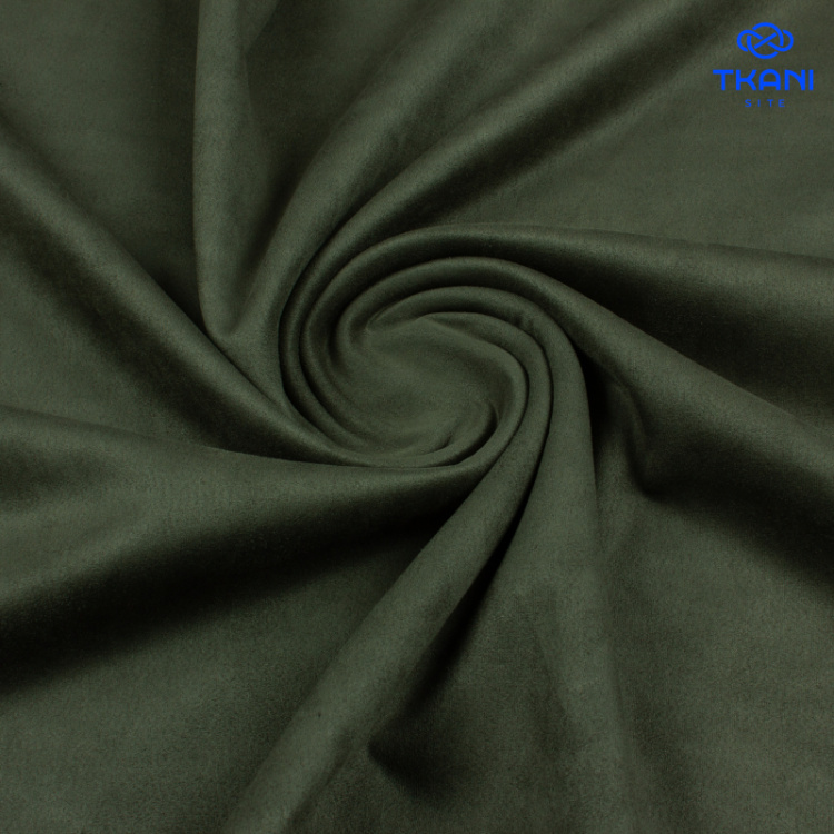 1626. Замша на трикотаже. Хаки.