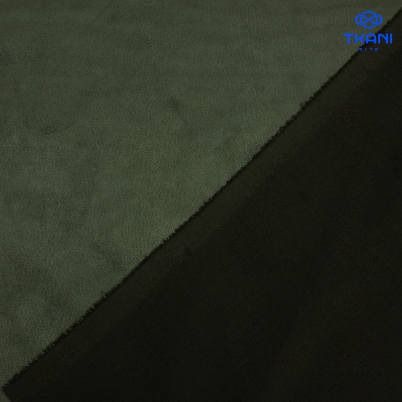 1626. Замша на трикотаже. Хаки.