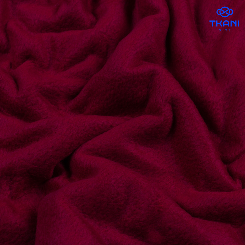 1634. Флис двухсторонний. Бордовый.