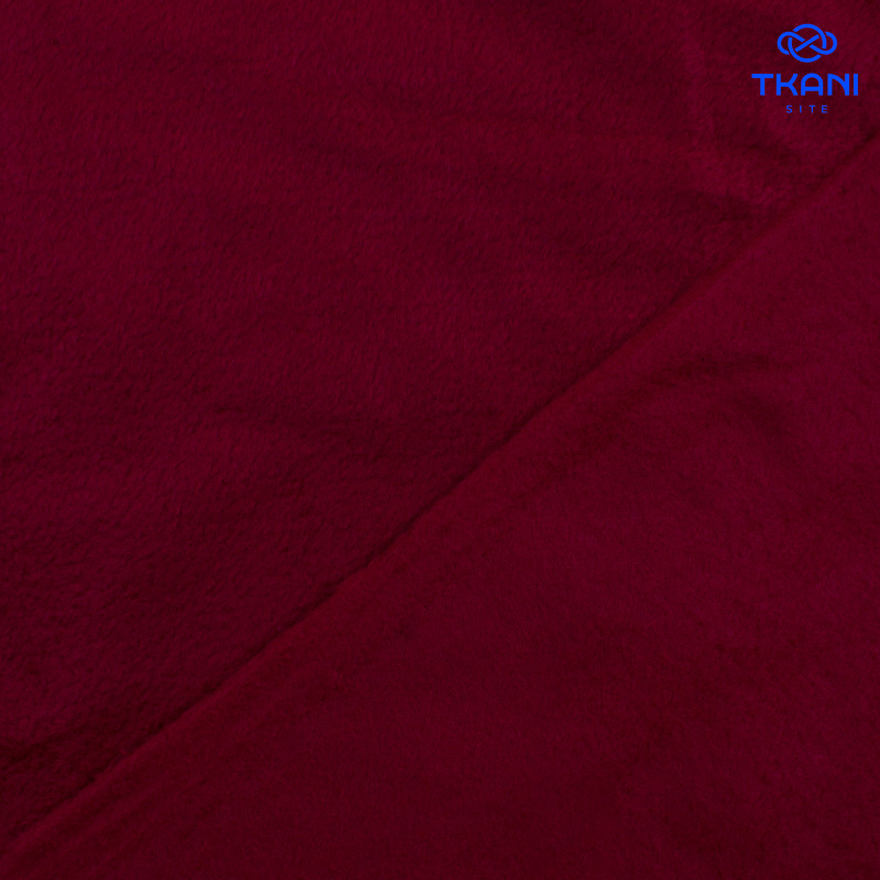 1634. Флис двухсторонний. Бордовый.
