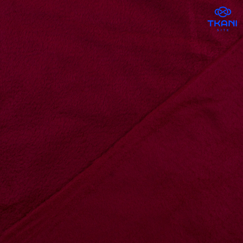 1634. Флис двухсторонний. Бордовый. Уценка!!! от Tkani.site