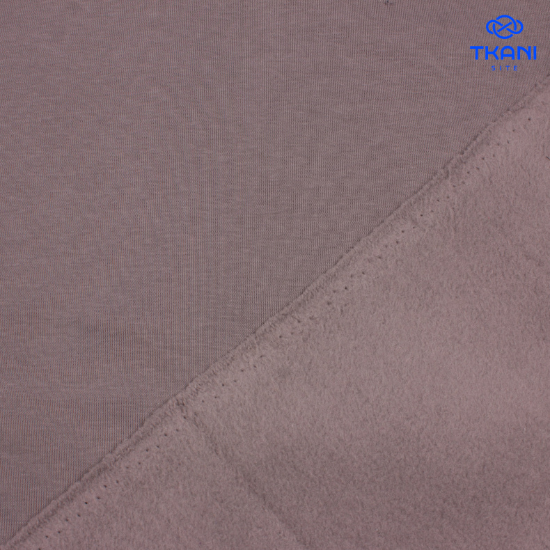 2443. Футер 3х-нитка с начесом. Облачно-серый от Tkani.site