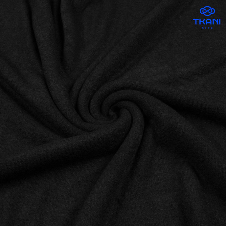 1639. Трикотажное полотно. Имитация ручной вязки. Черный. от Tkani.site
