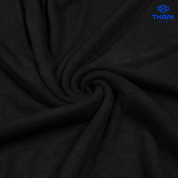 1639. Трикотажное полотно. Имитация ручной вязки. Черный.