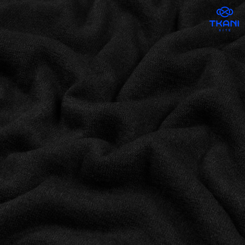 1639. Трикотажное полотно. Имитация ручной вязки. Черный. от Tkani.site
