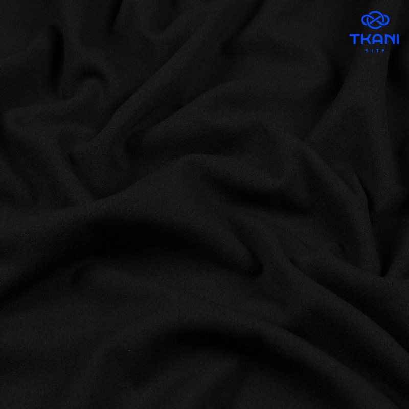 1663. Трикотажное полотно. Скуба. Черный.