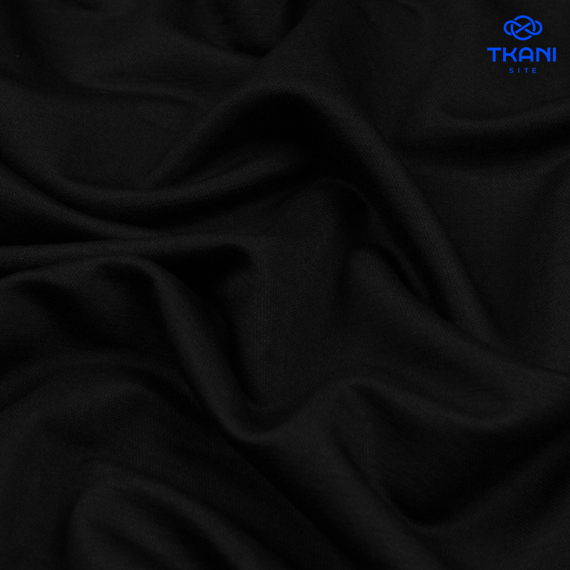 1676. Трикотажное полотно. Лакоста. Черный.