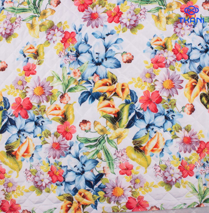 91690-1. Курточная стежка на синтепоне. Принт