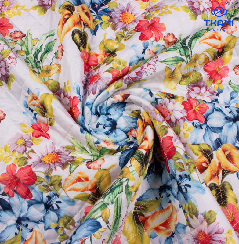 91690-1. Курточная стежка на синтепоне. Принт