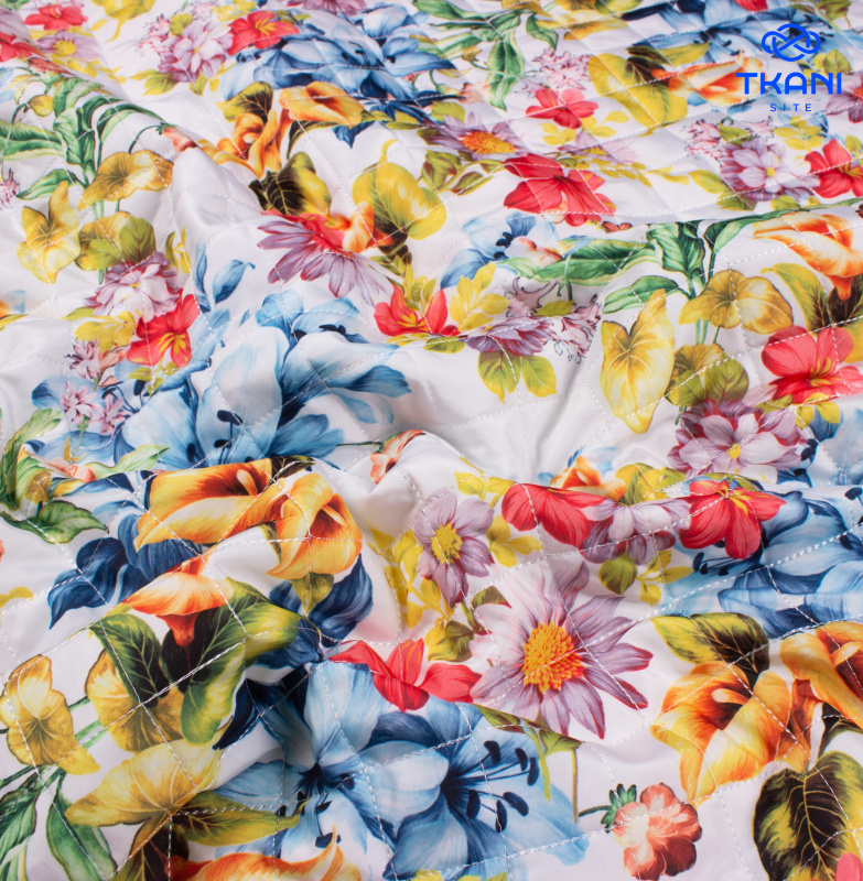 91690-1. Курточная стежка на синтепоне. Принт