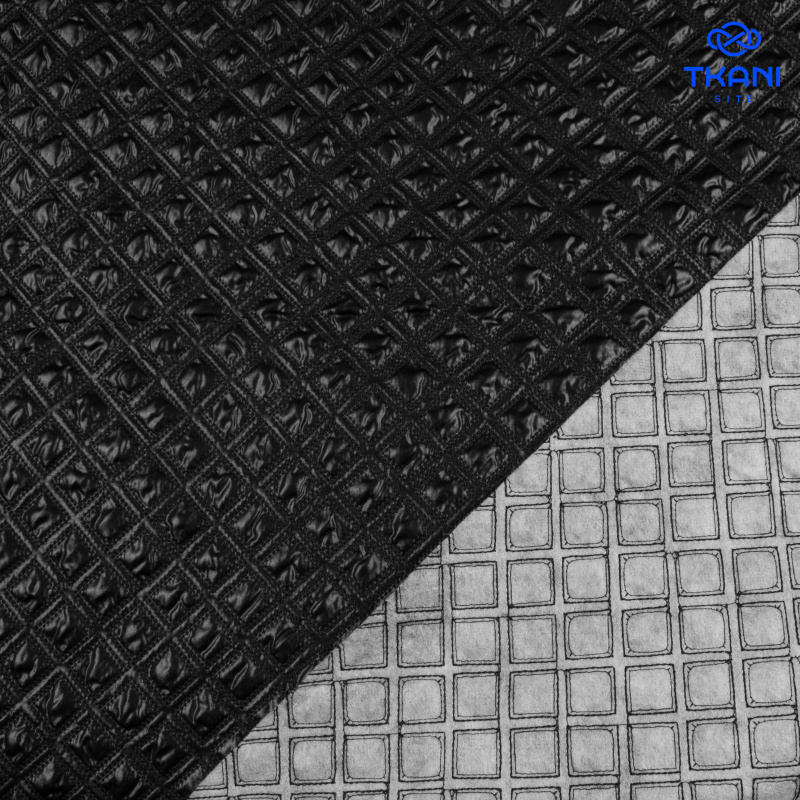 1700. Курточная стежка на синтепоне. Черный.