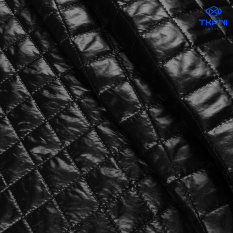 1705. Курточная стежка на синтепоне. Черный.