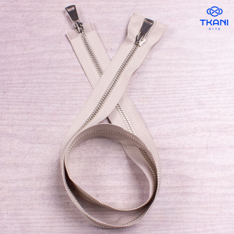 2510. Молния двухзамковая разъемная. Металл. 80см. Цена за 1шт от Tkani.site