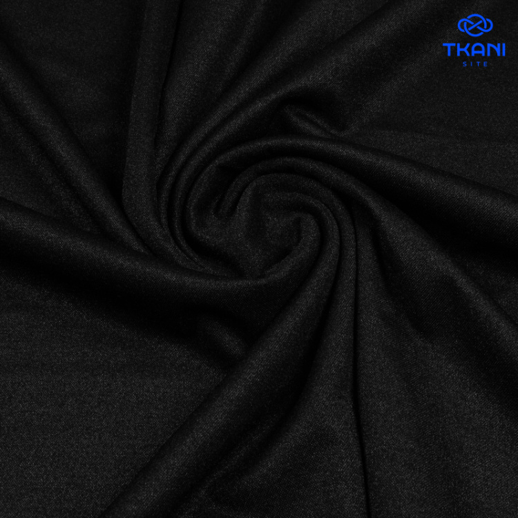 1710. Трикотажное полотно с метанитом. Черный.