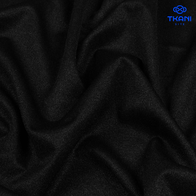 1710. Трикотажное полотно с метанитом. Черный. от Tkani.site