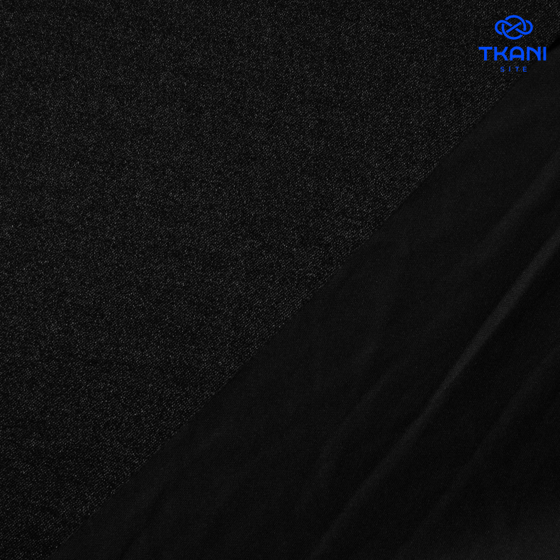 1710. Трикотажное полотно с метанитом. Черный. от Tkani.site
