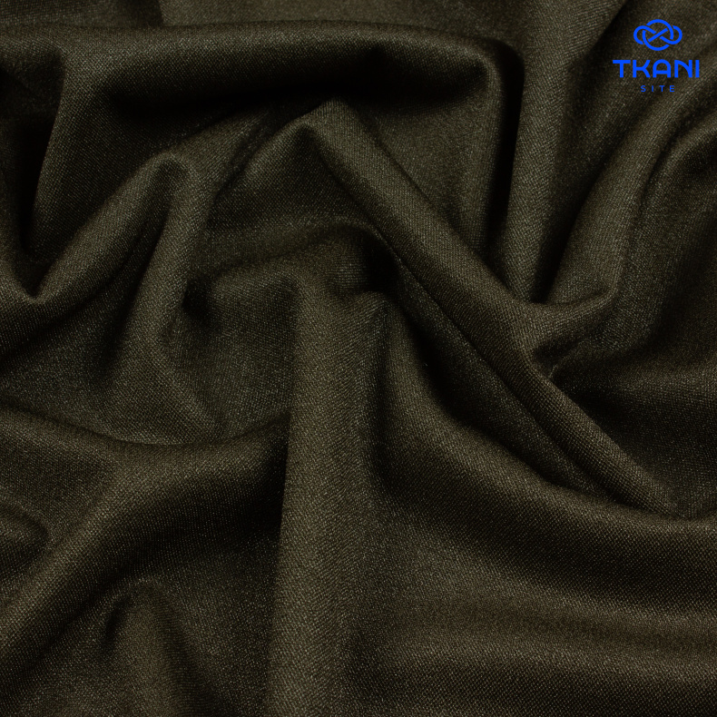 1714. Трикотажное полотно с метанитом. Хаки. от Tkani.site