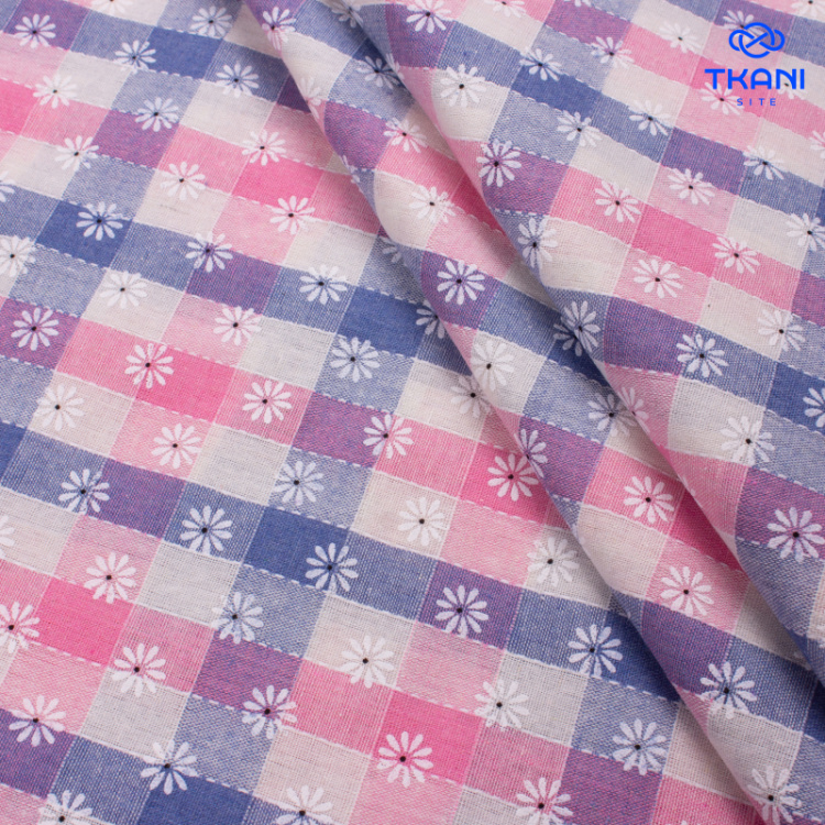 1717. Плательная под лен. Ламинат. Принт.