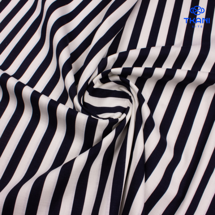 1746. Лен с вискозой в полоску.