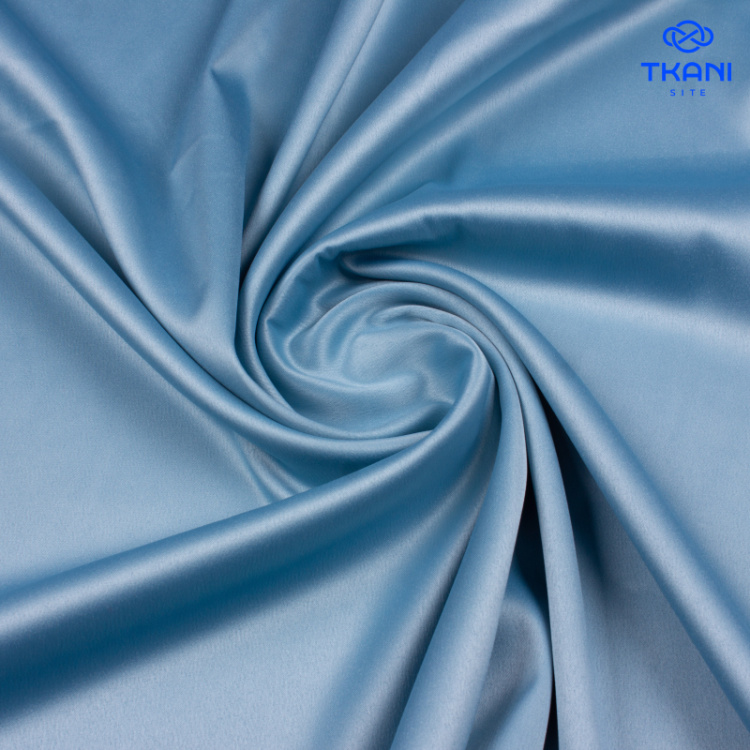 1773. Костюмно-плательный атлас. Аквамарин.